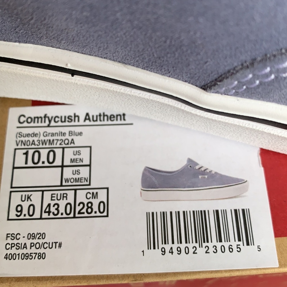 VANS COMFYCUSH AUTHENTIC SUEDE GRANITE BLUE MENS - Picture 15 of 15